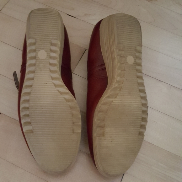Vintage Armadillos Burgandy Oxblood Leather Mary Jane Wedges - Picture 7 of 9